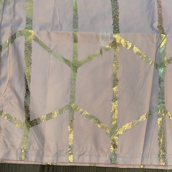 NIB intelligent Design Raina Duvet Set Metallic Print Geometric Style Pillows - Picture 7 of 16